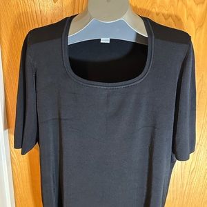 Plus Size Black Worthington Short Sleeve Blouse